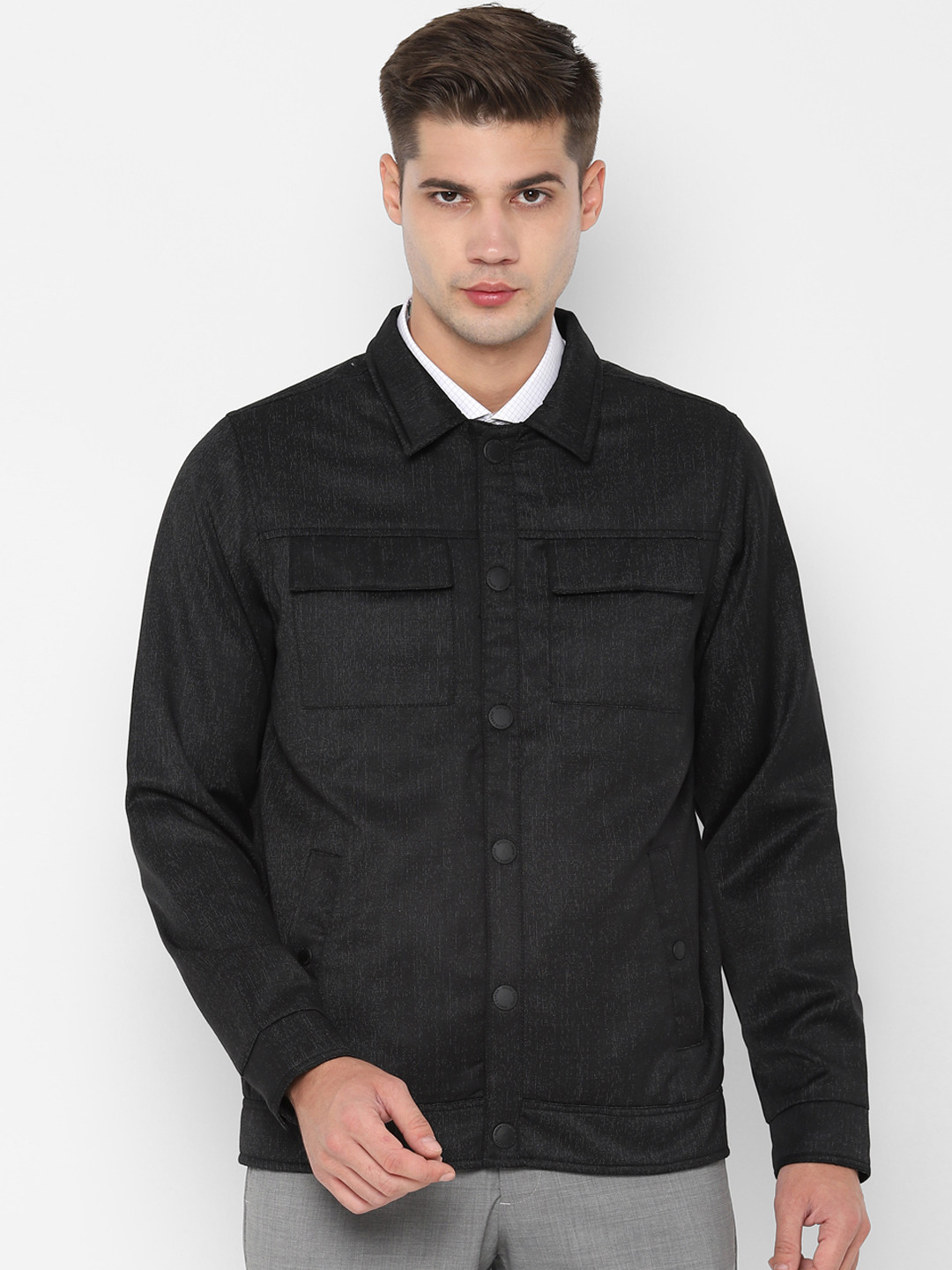 

SIMON CARTER LONDON Men Black Solid Tailored Jacket