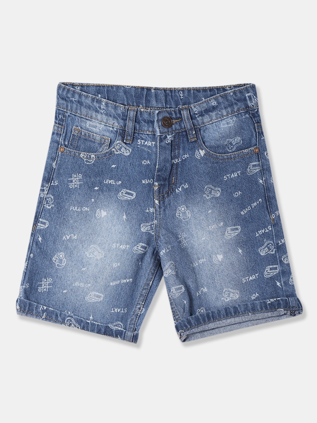 

Cherokee Boys Blue Washed Regular Fit Denim Shorts