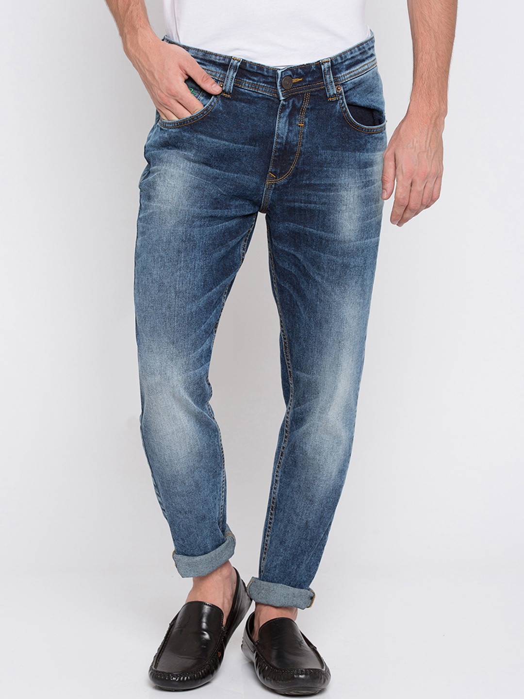 

SPYKAR Men Blue Slim Fit Low-Rise Clean Look Jeans