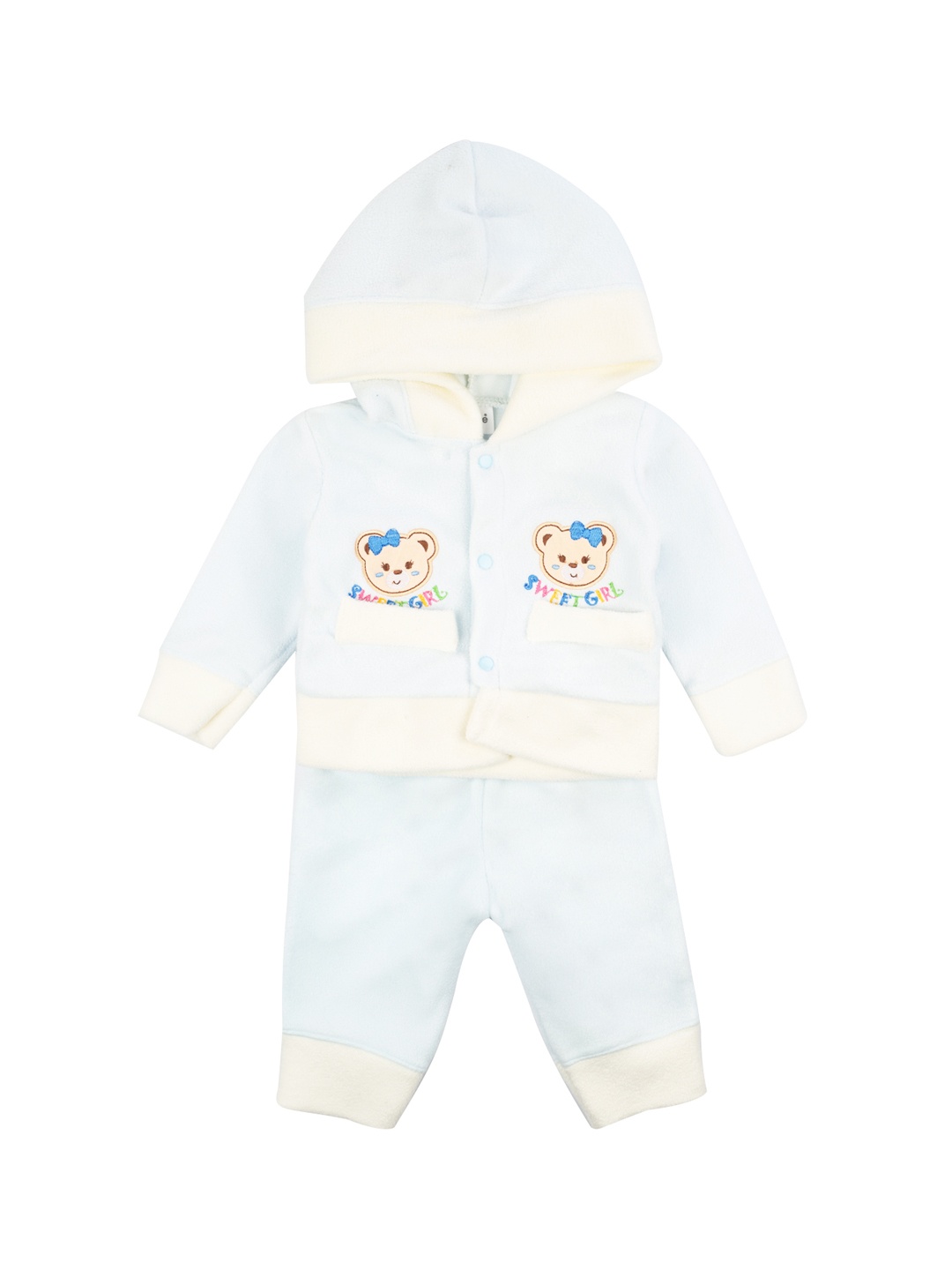 

MeeMee Kids Blue Printed Sweatshirt with Trousers