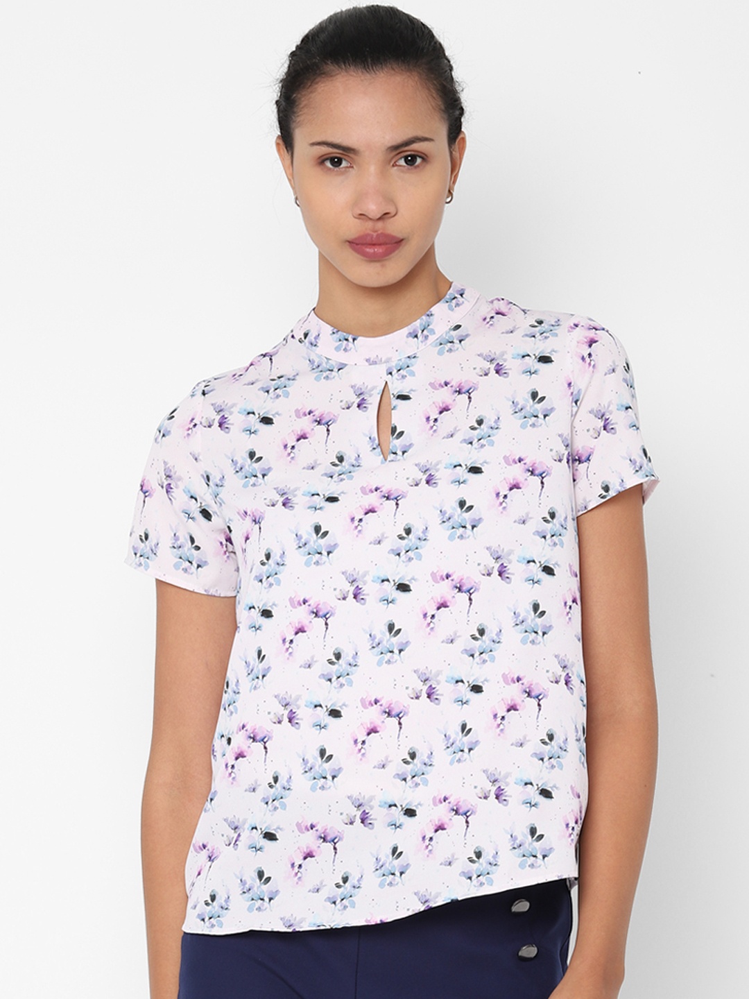 

Allen Solly Woman Women Pink Printed A-Line Top
