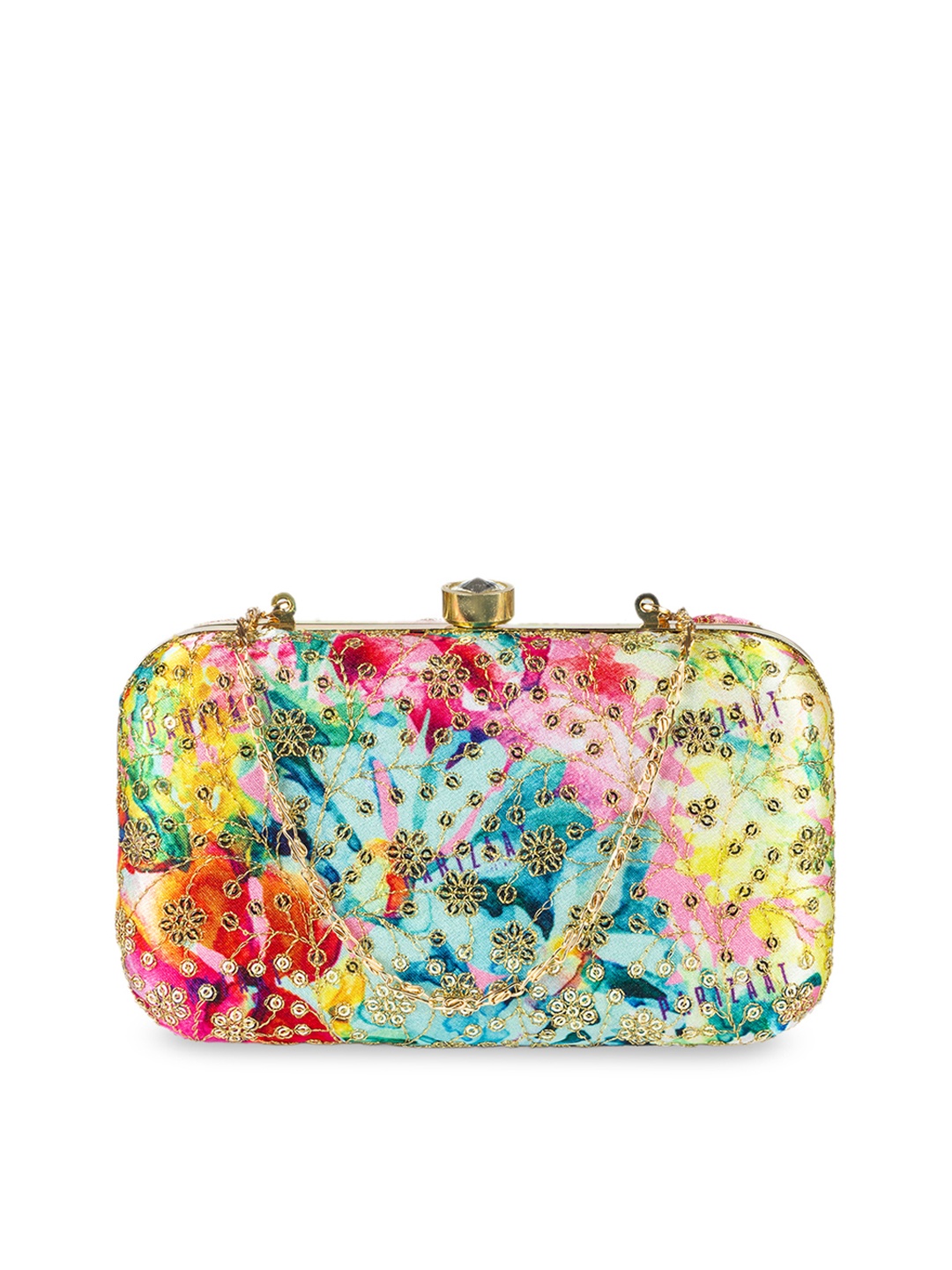 

PARIZAAT BY SHADAB KHAN Multicoloured Embroidered Box Clutch, Multi