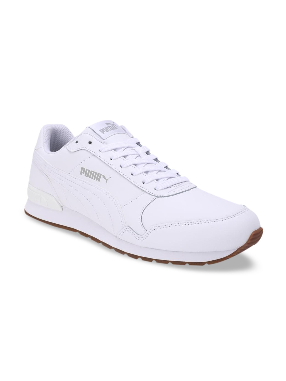 

Puma Unisex White Leather ST Runner v2 Full L Running Shoes