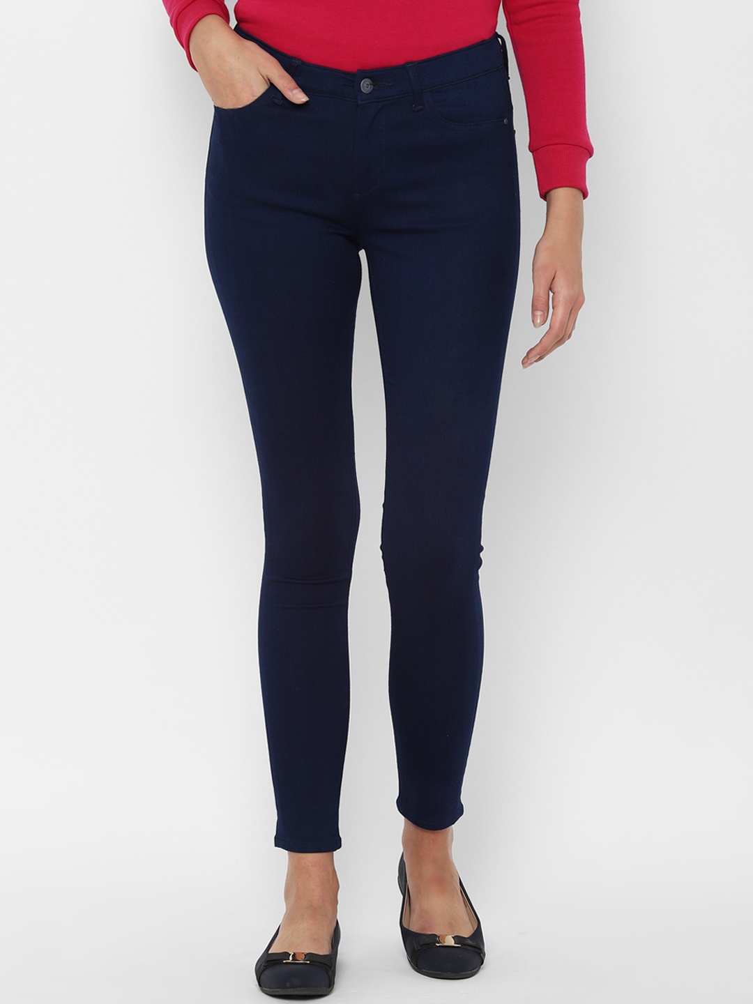 Allen Solly Woman Women Navy Blue Regular Fit Jeans