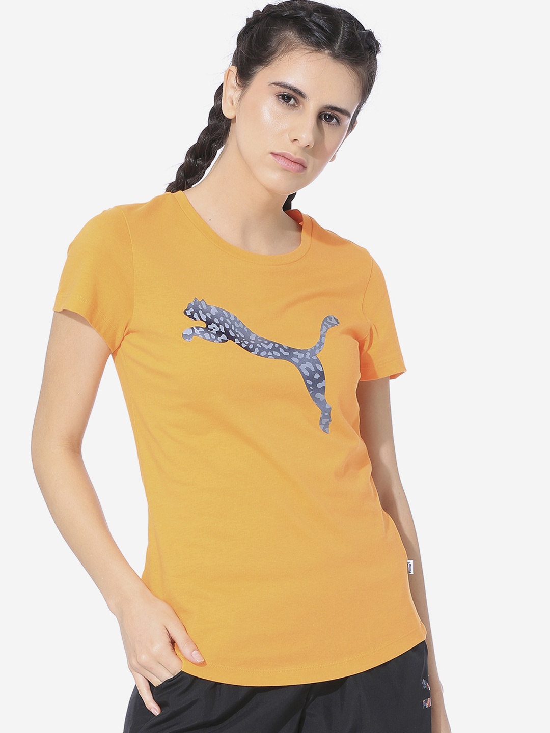 

Puma Women Orange Printed Top