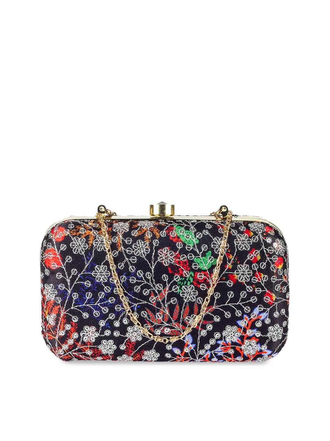 

PARIZAAT BY SHADAB KHAN Multicoloured Embroidered Box Clutch, Multi