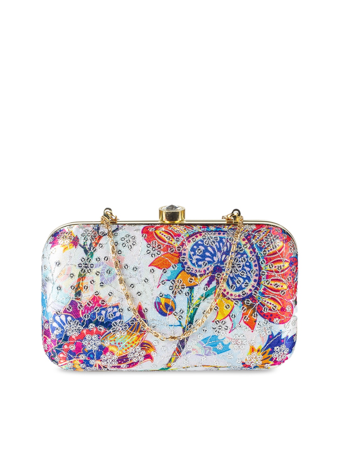 PARIZAAT BY SHADAB KHAN Multicoloured Embroidered Clutch, Multi