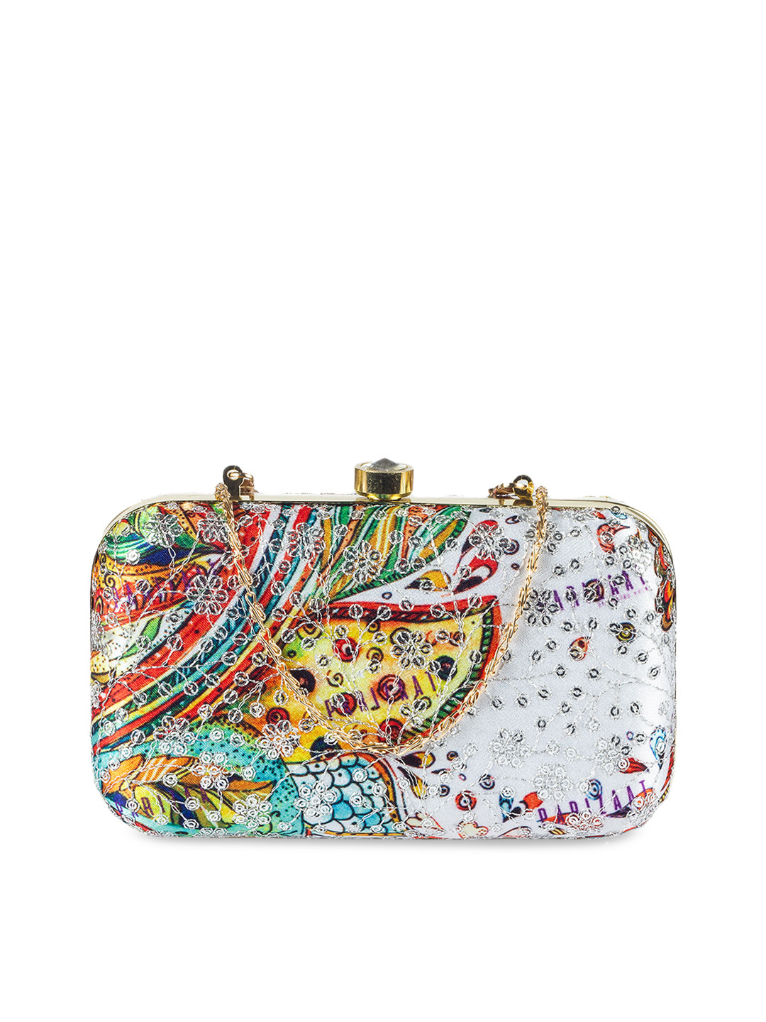 

PARIZAAT BY SHADAB KHAN Multicoloured Embroidered Clutch, Multi