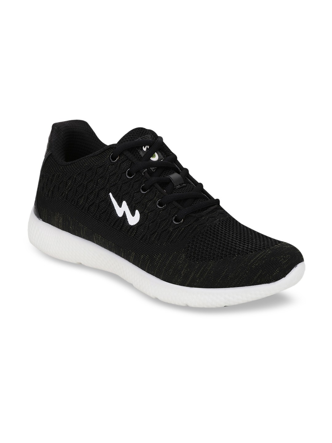 

Campus Men Olive Green & Black Crest Mesh Running Shoes