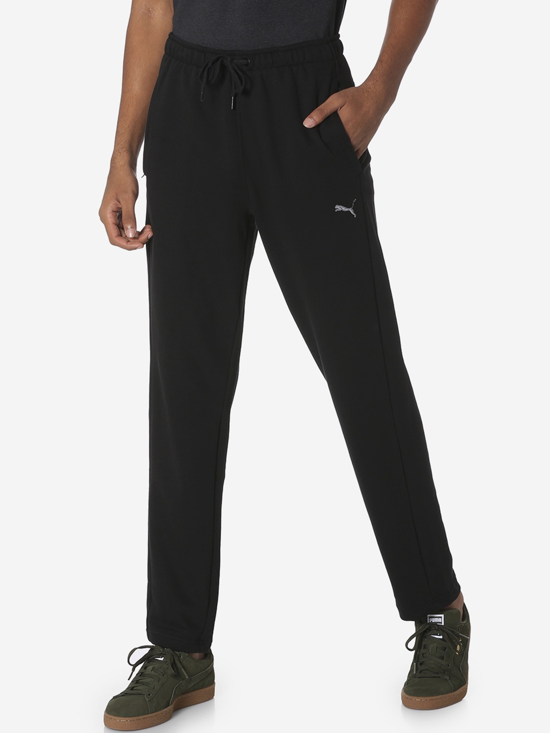 

Puma Men Black India Zippered Terry Track Pants