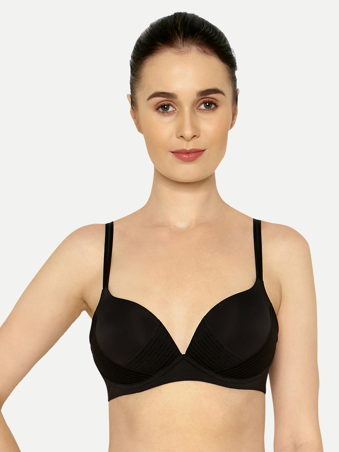 

Triumph T-Shirt Bra 158 Invisible Padded Wireless Perfect Support Bra, Black