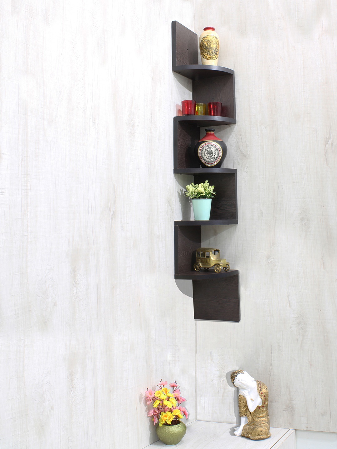 

RANDOM Brown MDF Basic Wall Shelf