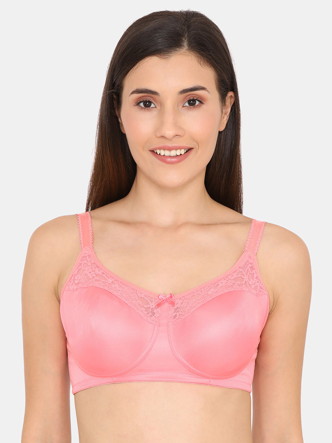 

Zivame Pink & Pink Solid Non-Wired Non Padded Minimizer Bra
