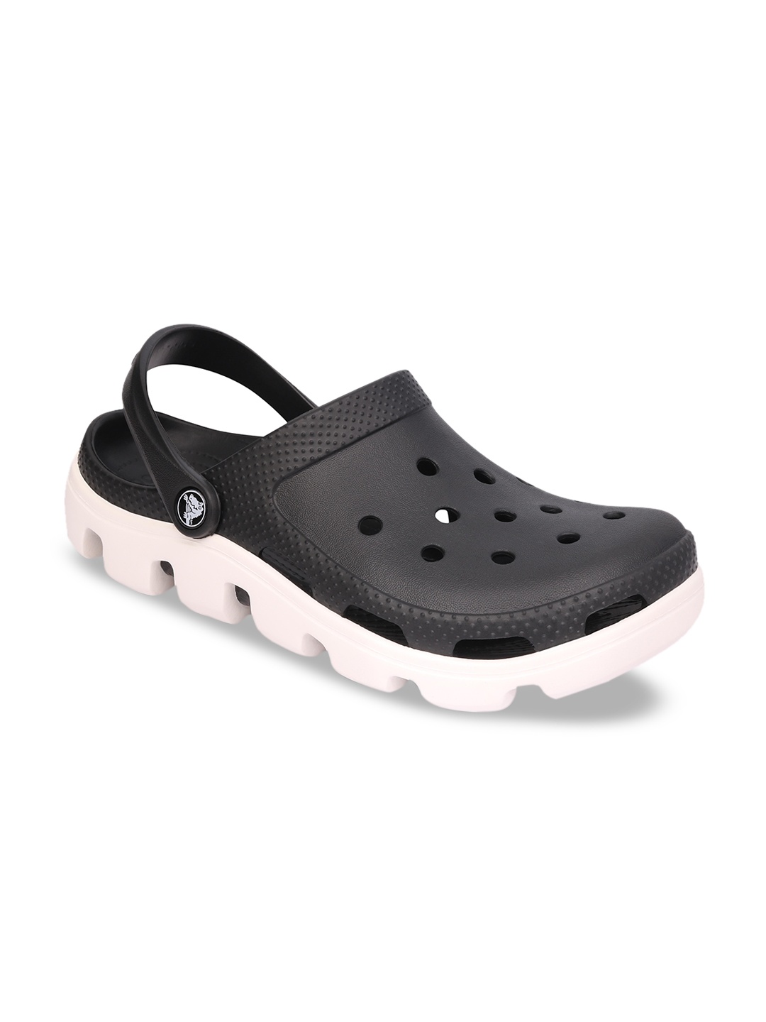 

Crocs Men Charcoal Grey & White Duet Sport Clogs