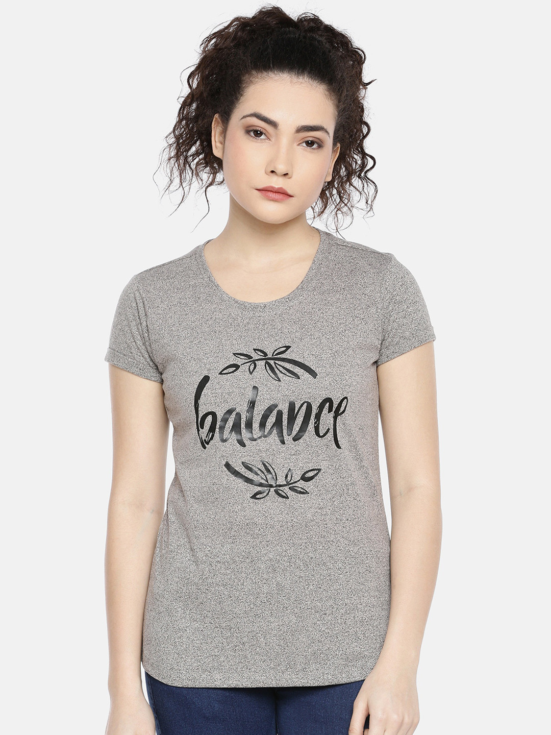 

GOLDSTROMS Women Grey & Black Printed Top
