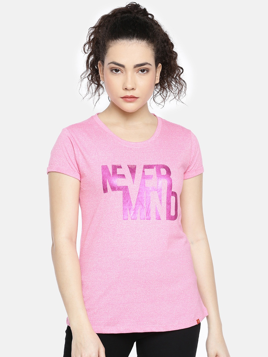 

GOLDSTROMS Women Pink Printed Round Neck T-shirt