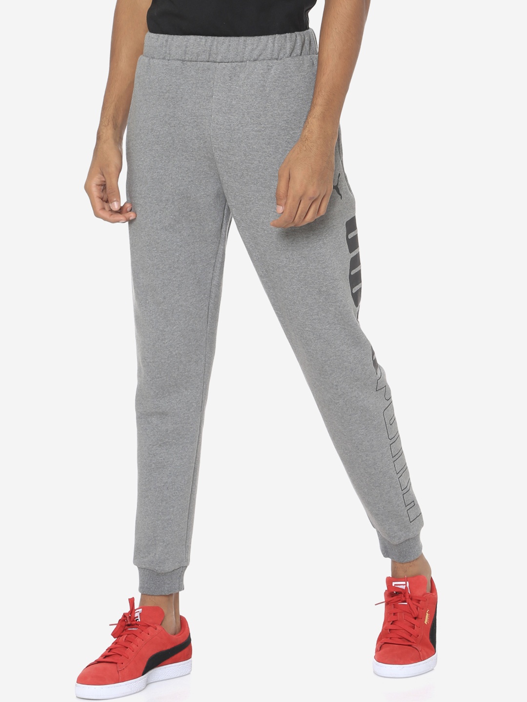 

Puma Men Grey Straight Fit Up N Down Pant CL Joggers
