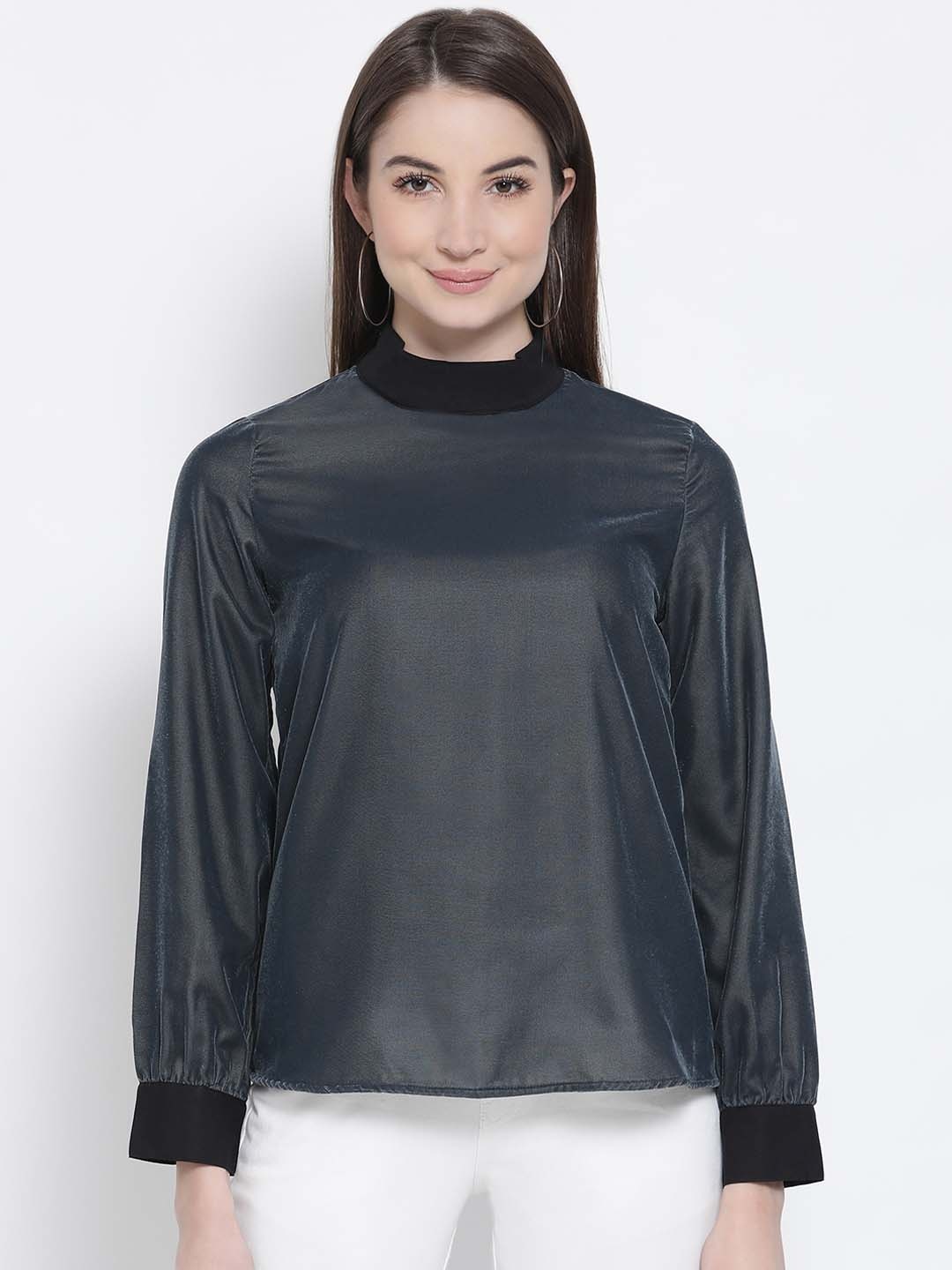 

Oxolloxo Women Grey Solid Top
