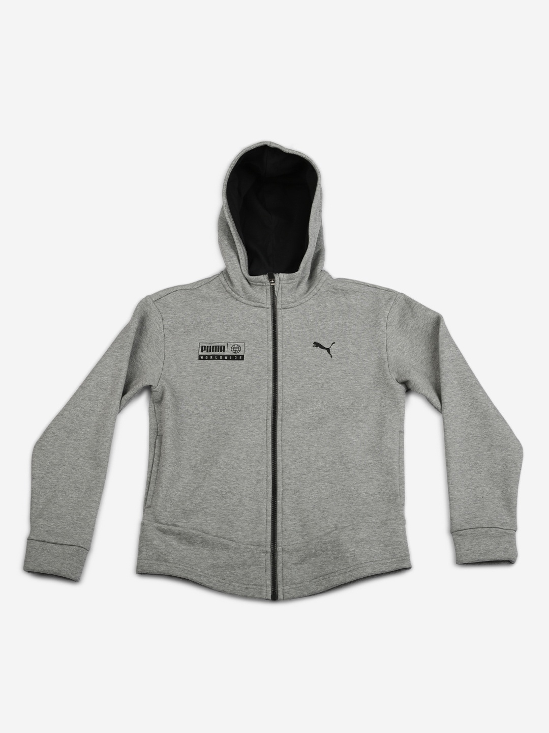 

Puma Boys Grey Solid Sporty Jacket