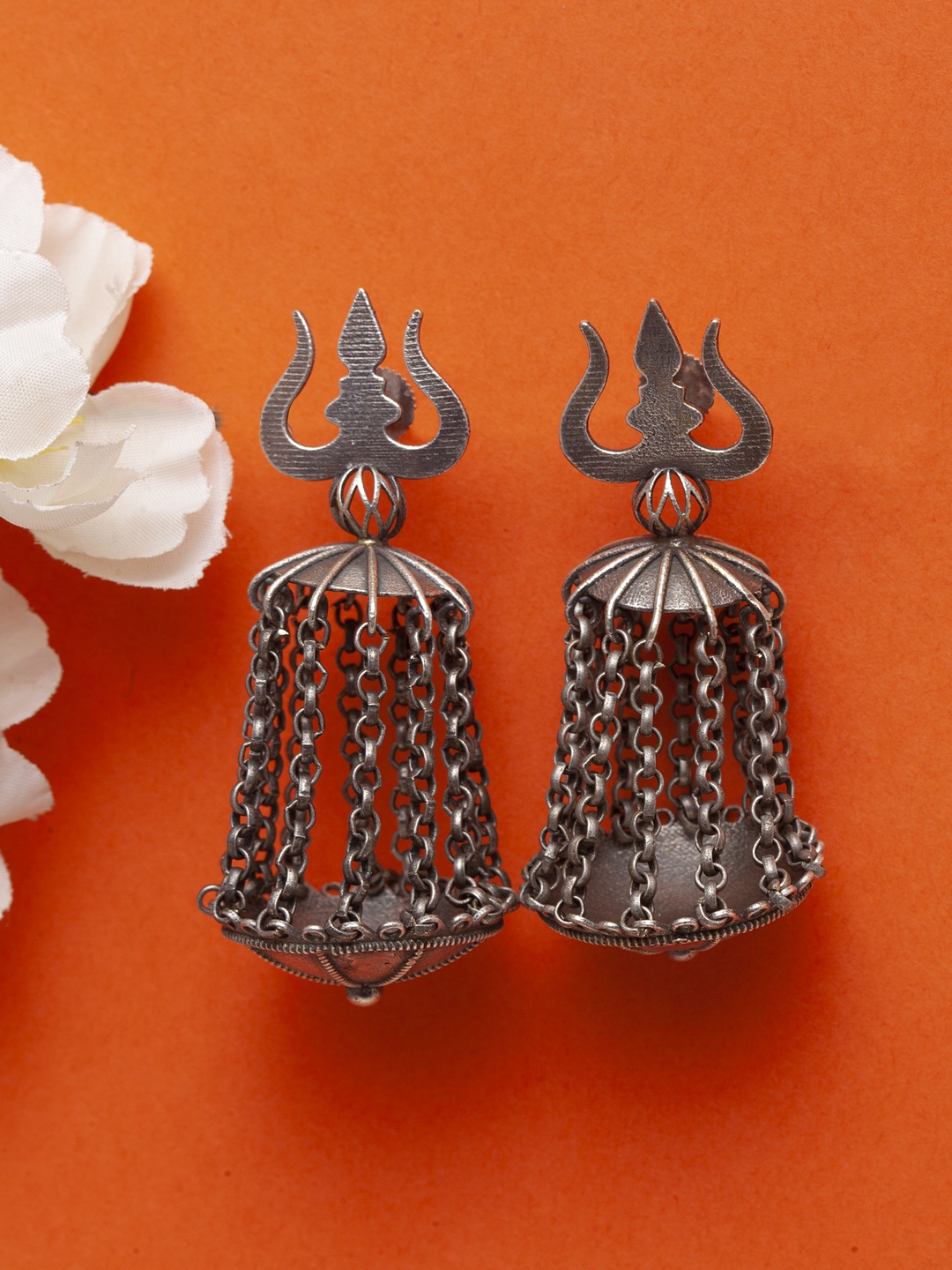 

Moedbuille Silver Plated Handcrafted Quirky Drop Earrings, Metallic