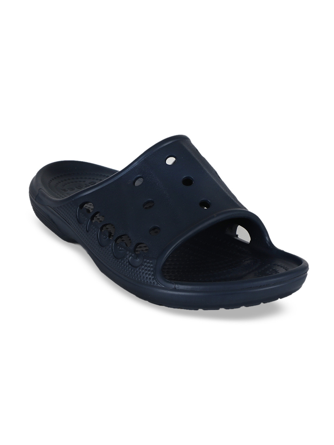 

Crocs Men Navy Blue Solid Sliders