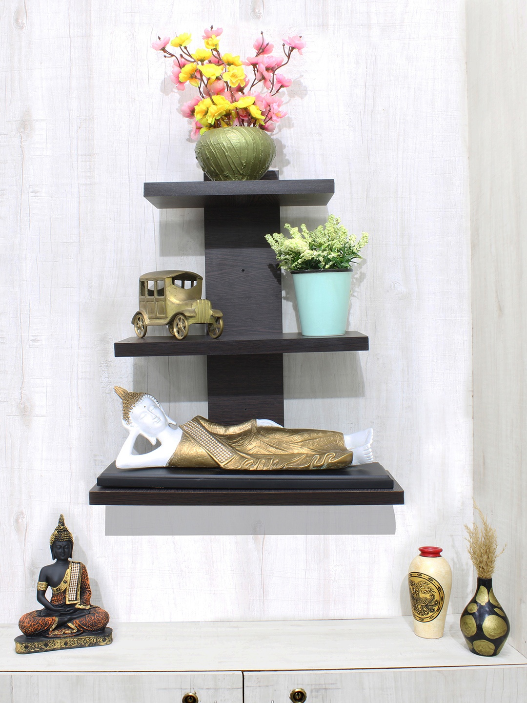 

RANDOM Brown MDF Basic Wall Shelf