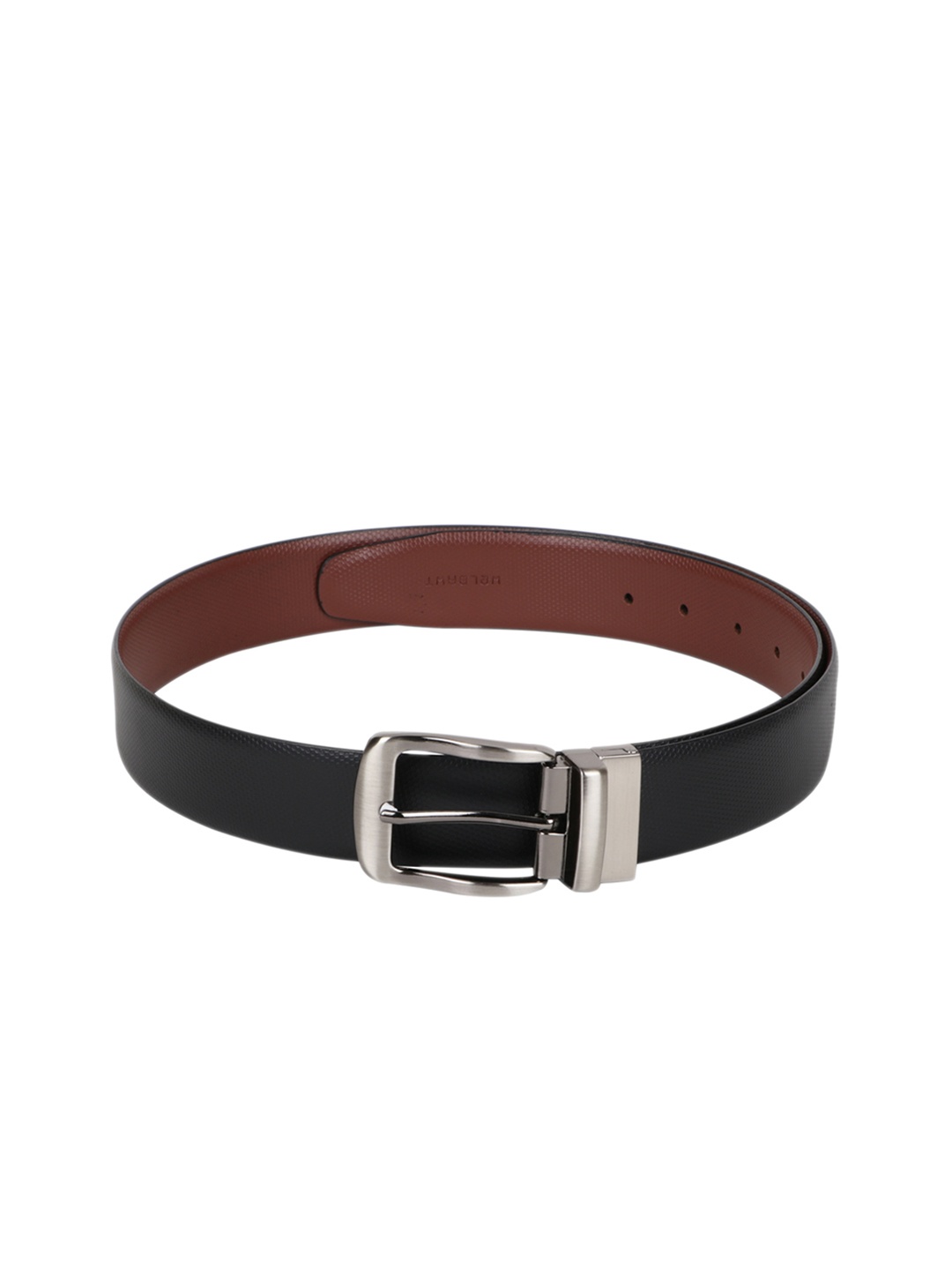 

WELBAWT Men Black & Brown Textured Reversible Belt