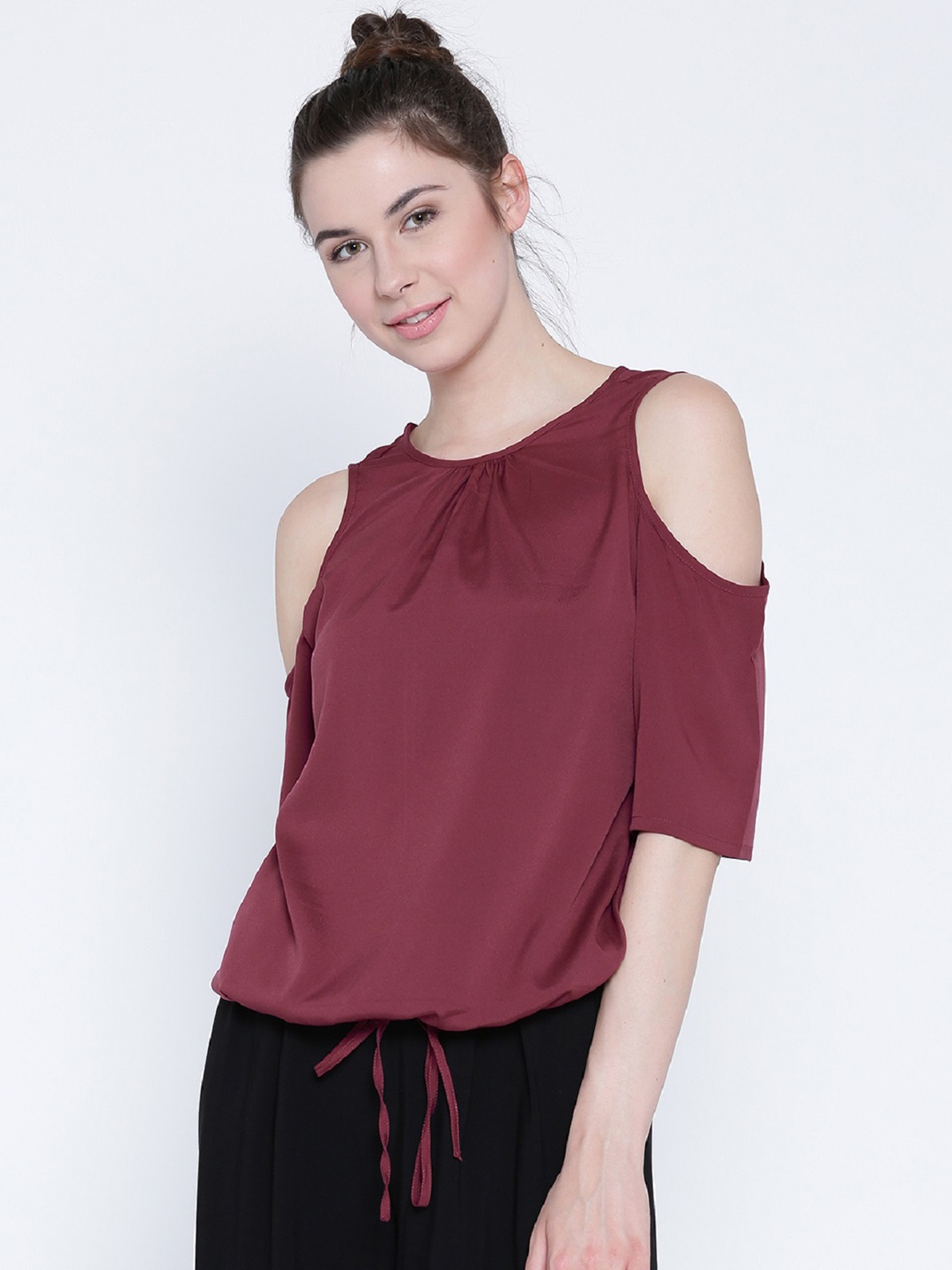 

Sera Women Burgundy Solid Top