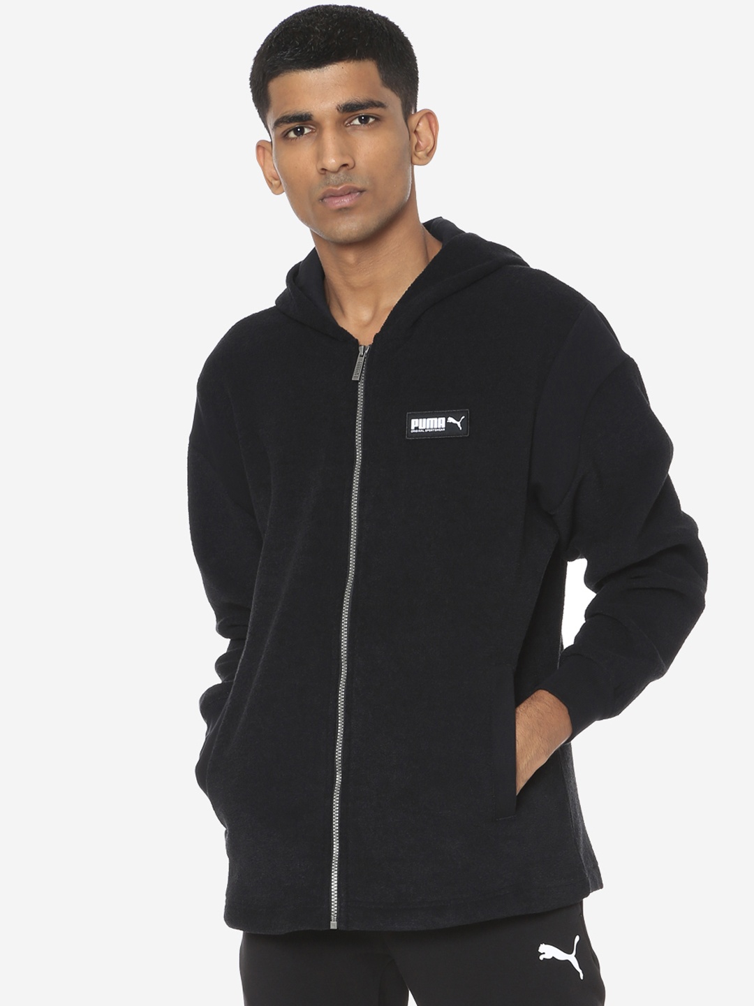 

Puma Men Black Solid Sporty Track Jacket