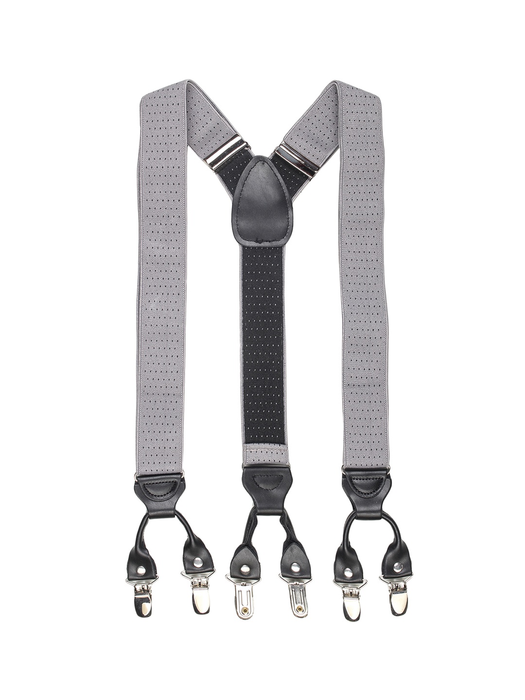 

Alvaro Castagnino Men Grey & Black Patterned Suspender