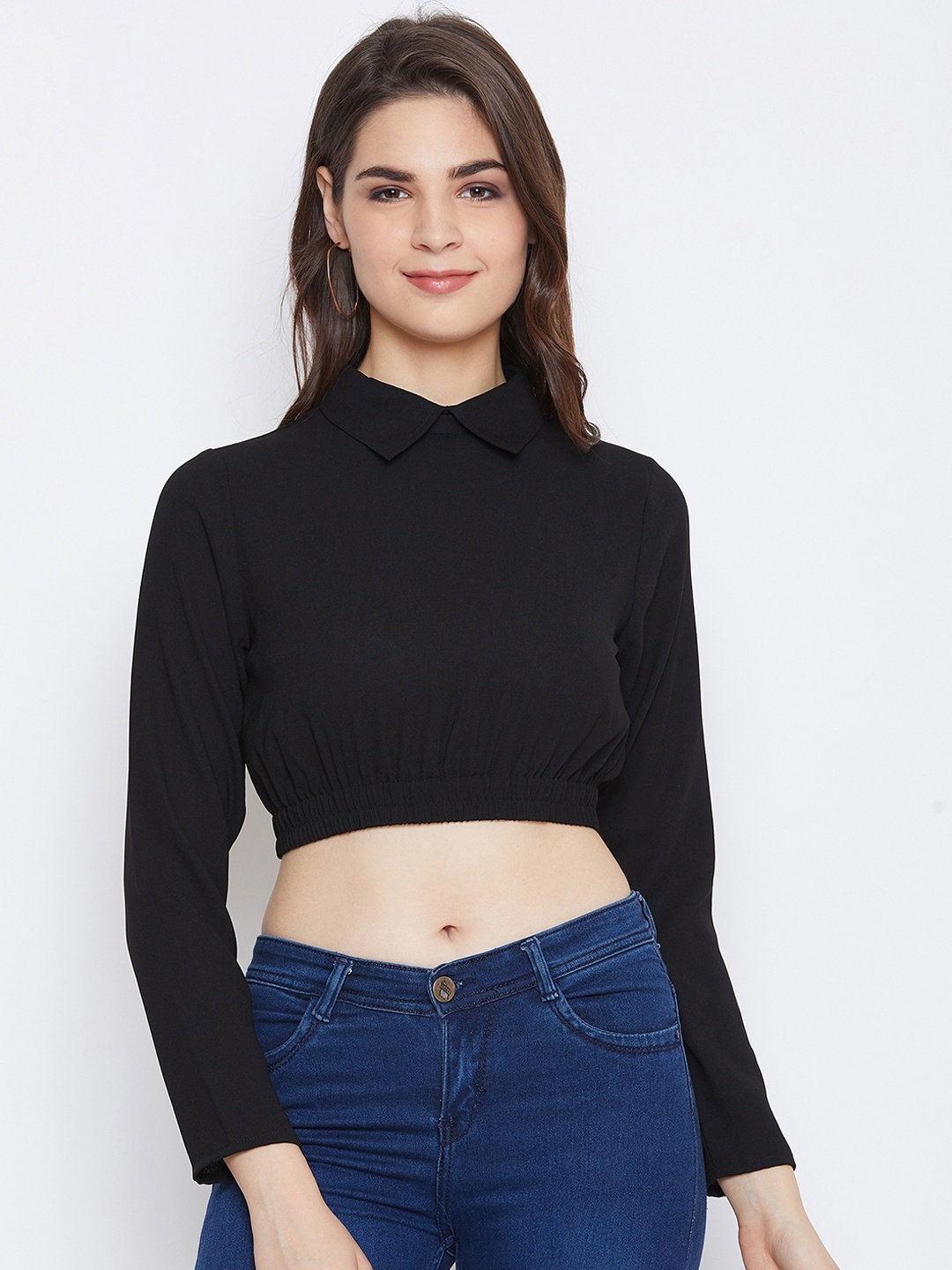 

Imfashini Women Black Solid Top