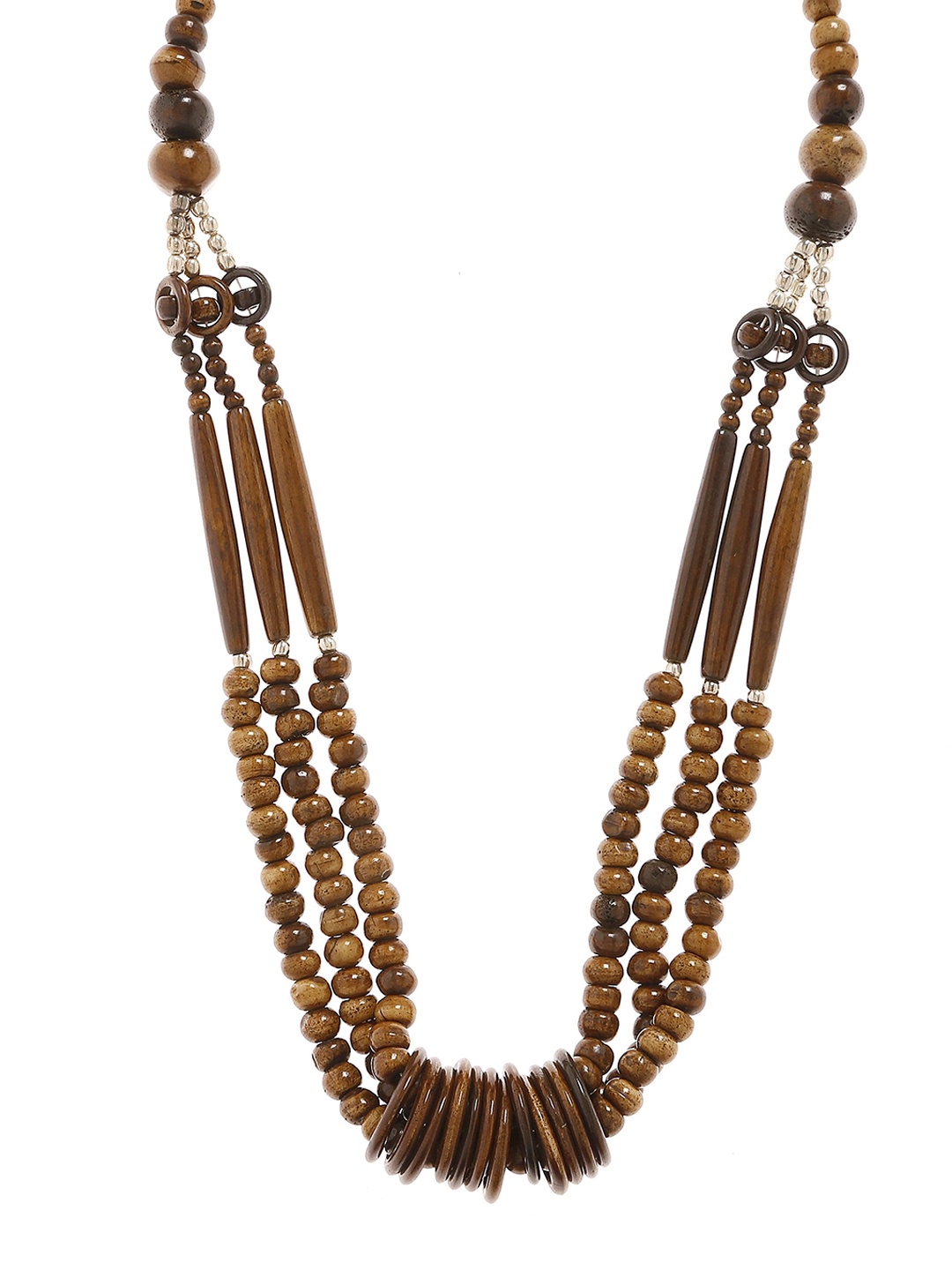 

Bamboo Tree Jewels Brown Handcrafted Beaded Necklace