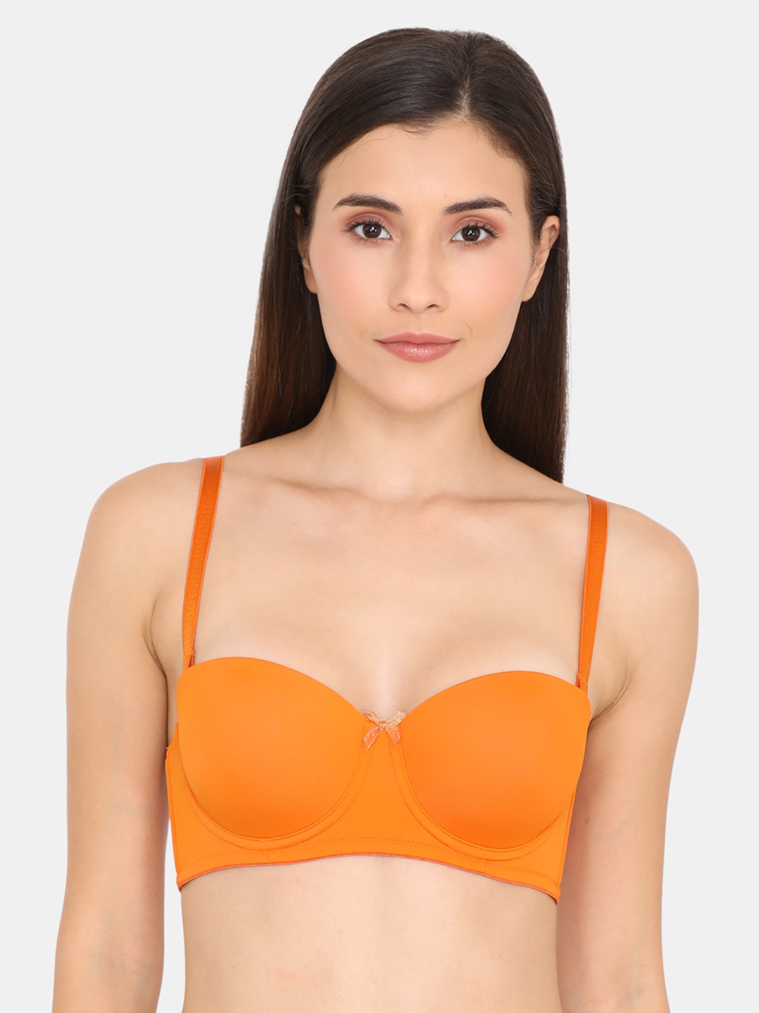 

Zivame Orange Solid Underwired Lightly Padded T-shirt Bra ZI1918FASHCORNG