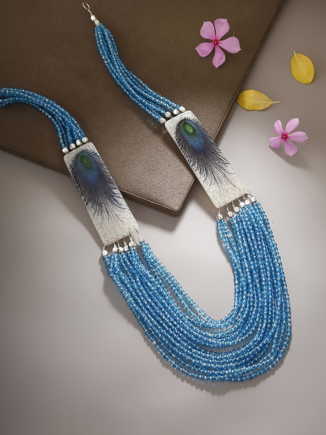 

Bamboo Tree Jewels Blue Metal Handcrafted Necklace