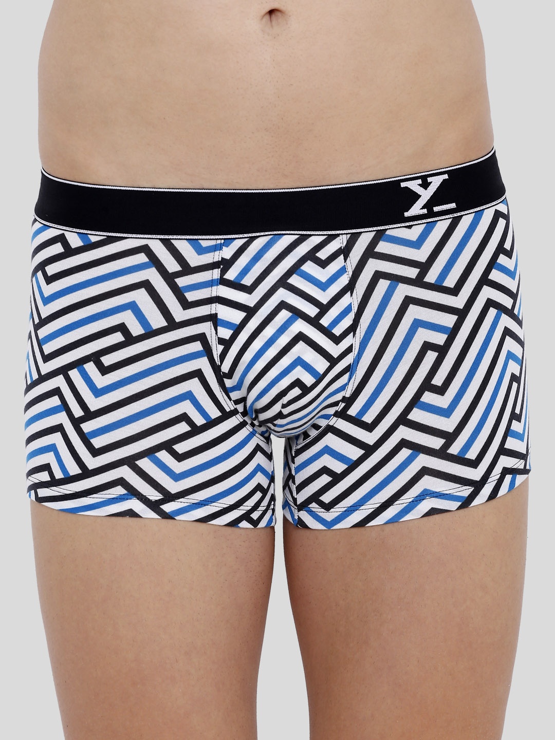 XYXX Men IntelliSoft Antimicrobial Micro Modal Linea Trunks XYTRNK65, White