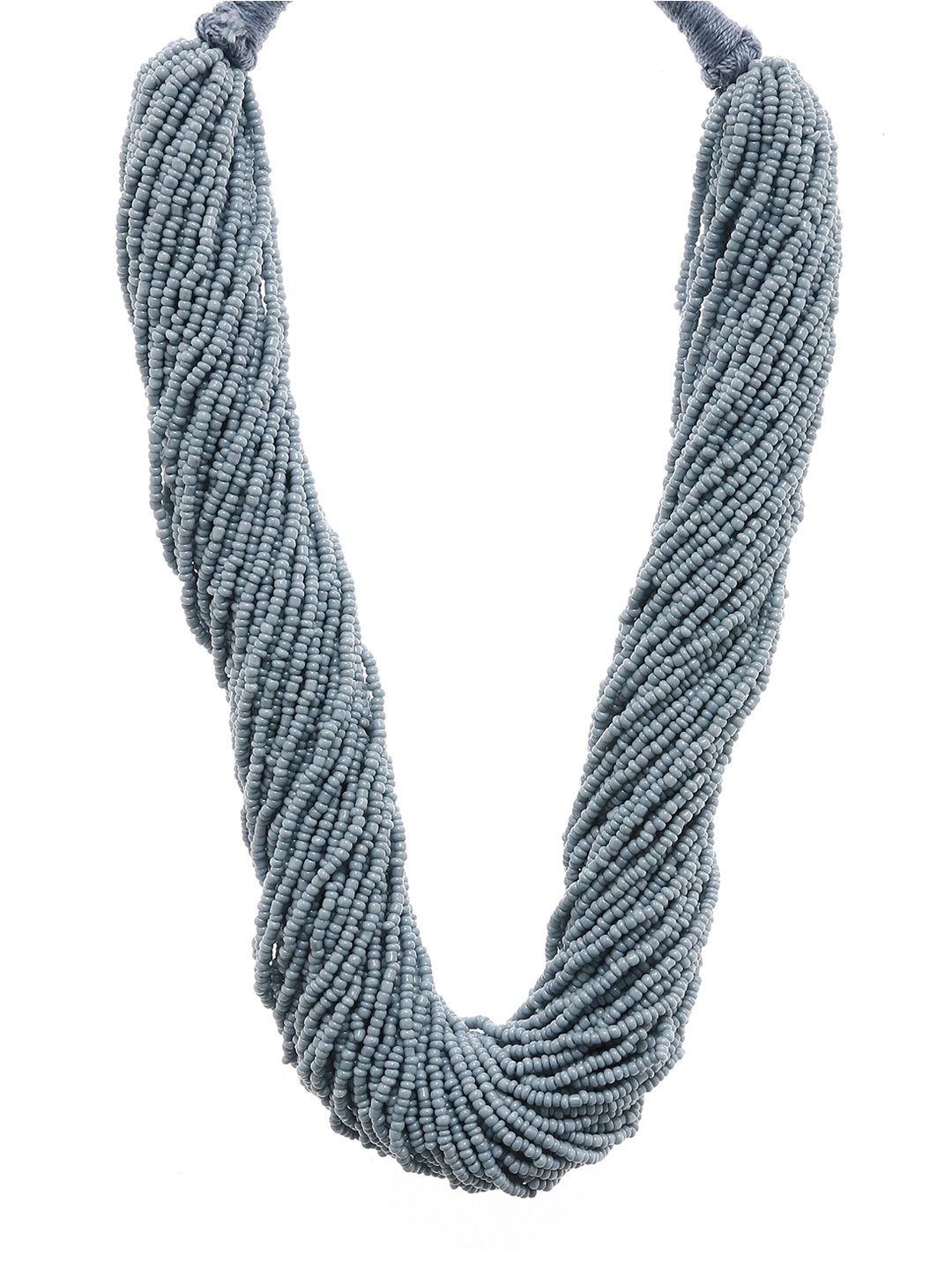 

Bamboo Tree Jewels Grey Metal Handcrafted Necklace