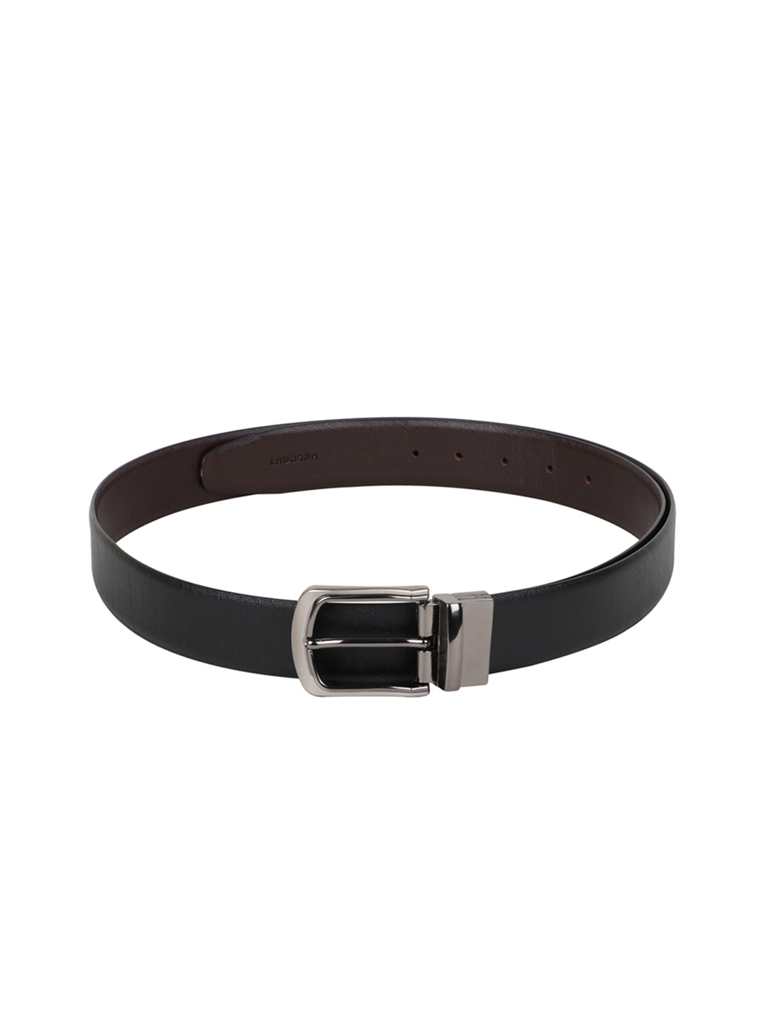 

WELBAWT Men Black & Brown Textured Reversible Belt