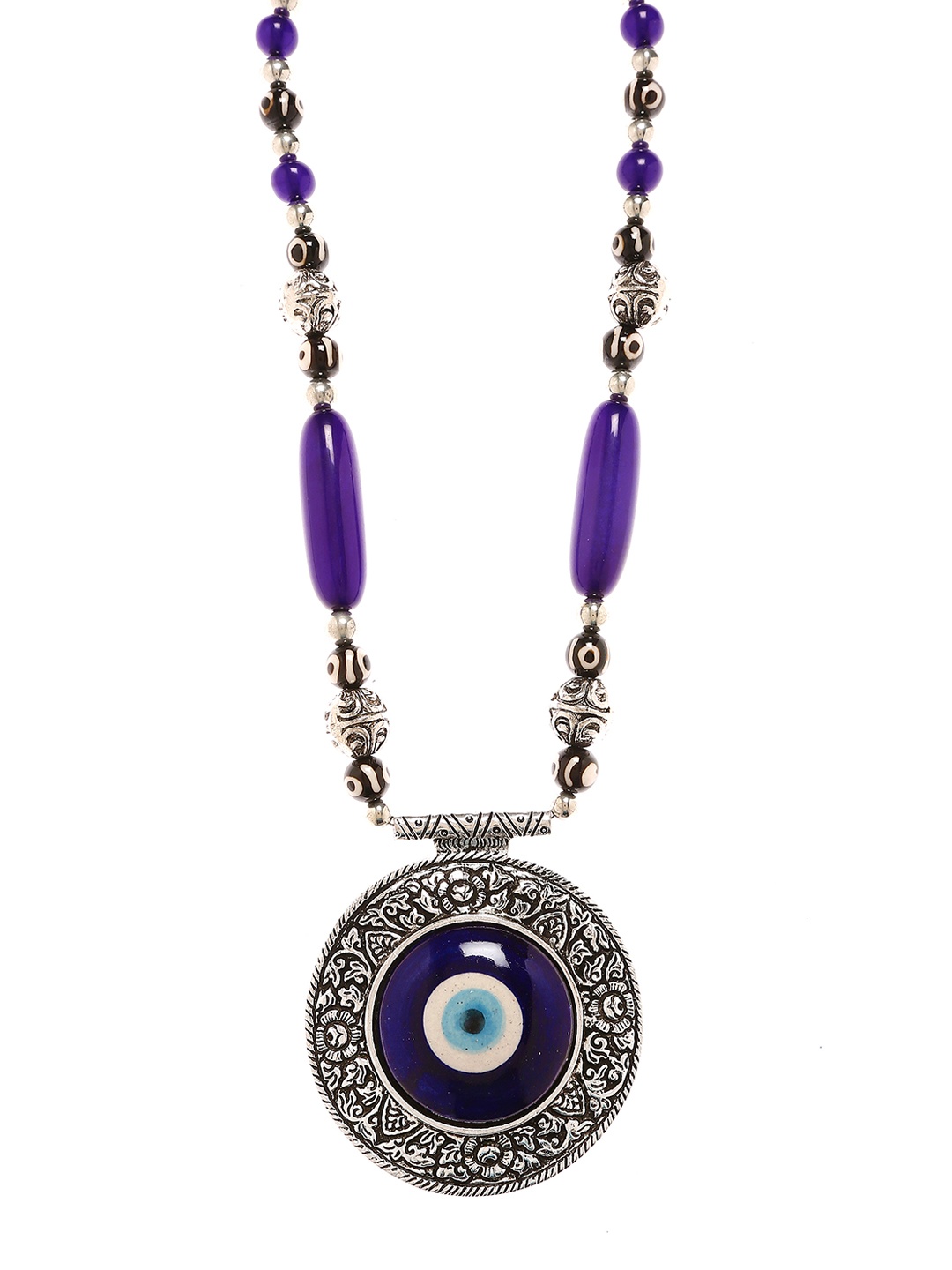 

Bamboo Tree Jewels Silver-Toned Alloy Handcrafted Necklace