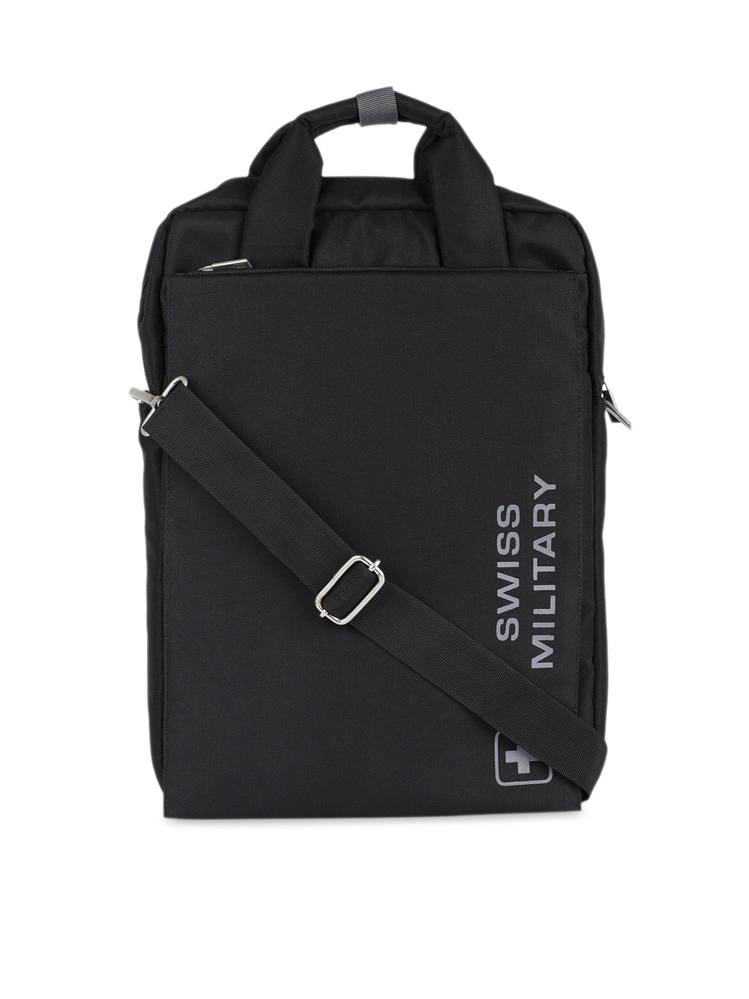 

SWISS MILITARY Unisex Black Solid Laptop Bag