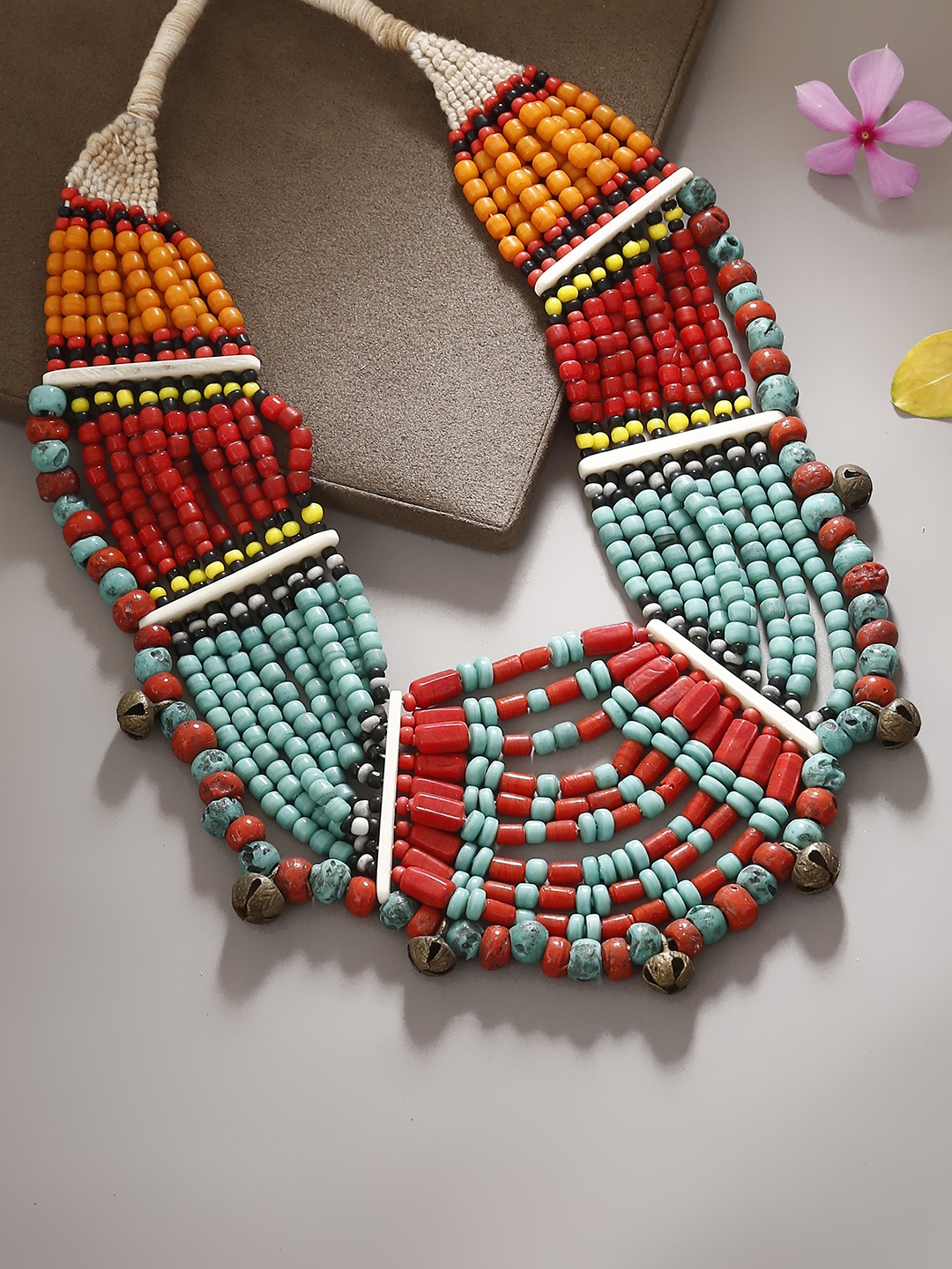 Bamboo Tree Jewels Multi-Coloured Metal Handcrafted Necklace