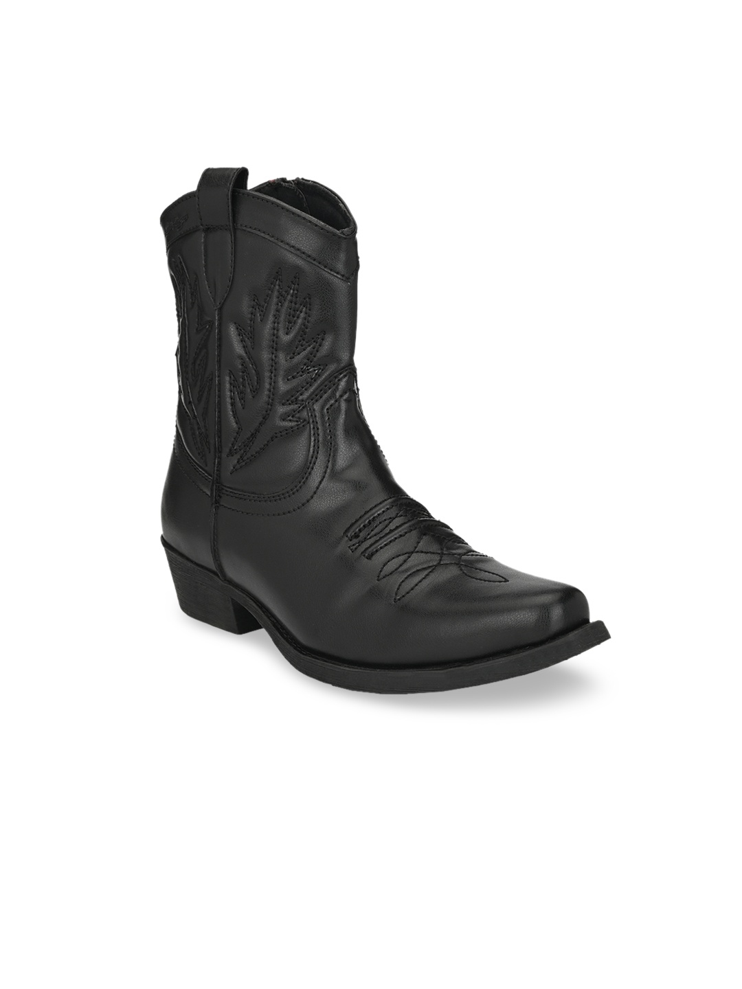 

Delize Men Black Cowboy Boots