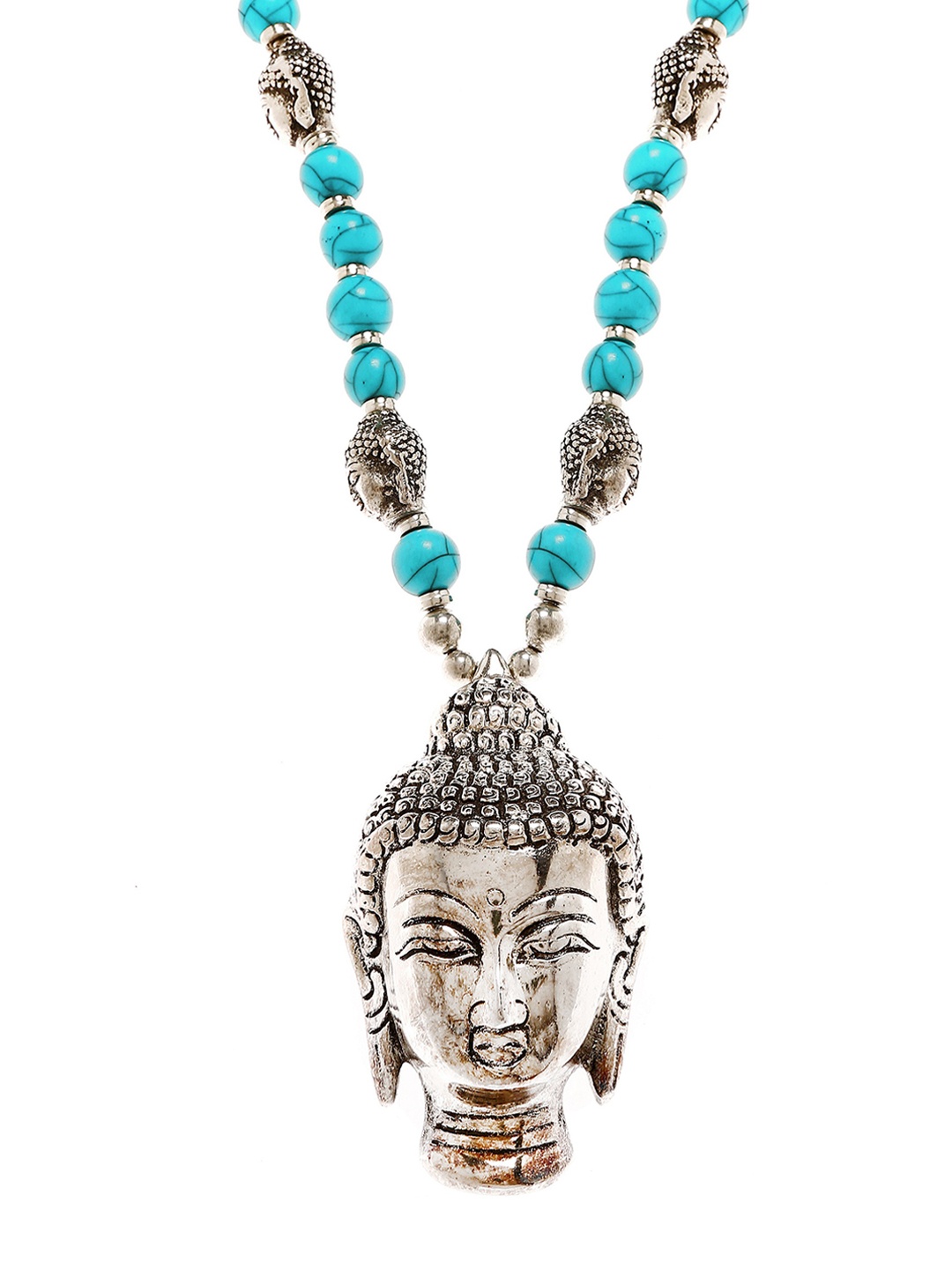 Bamboo Tree Jewels Silver-Toned Alloy Handcrafted Necklace