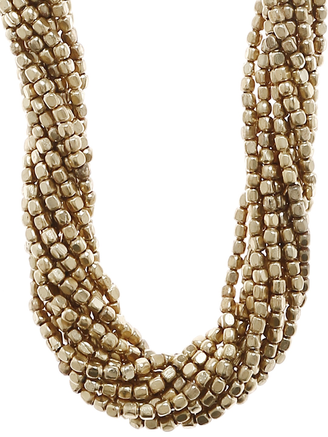 

Bamboo Tree Jewels Green & Gold-Toned Metal Handcrafted Necklace