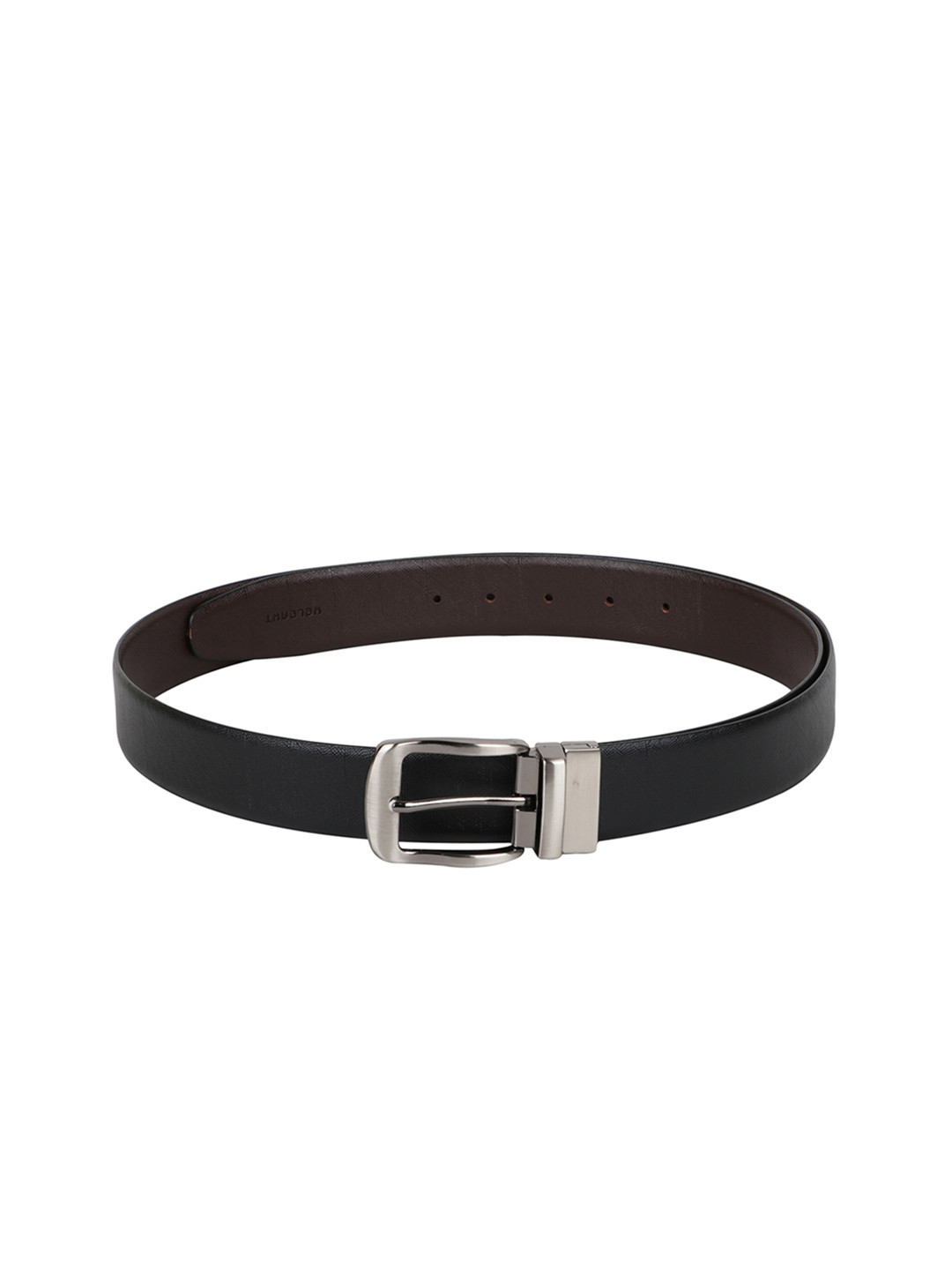 

WELBAWT Men Black & Brown Textured Reversible Belt