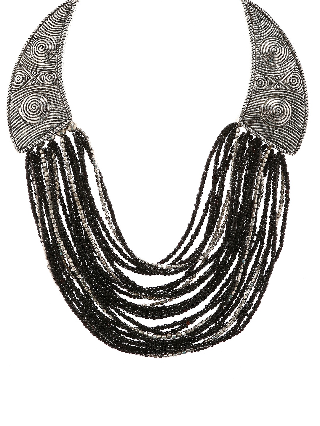 

Bamboo Tree Jewels Black Alloy Handcrafted Necklace