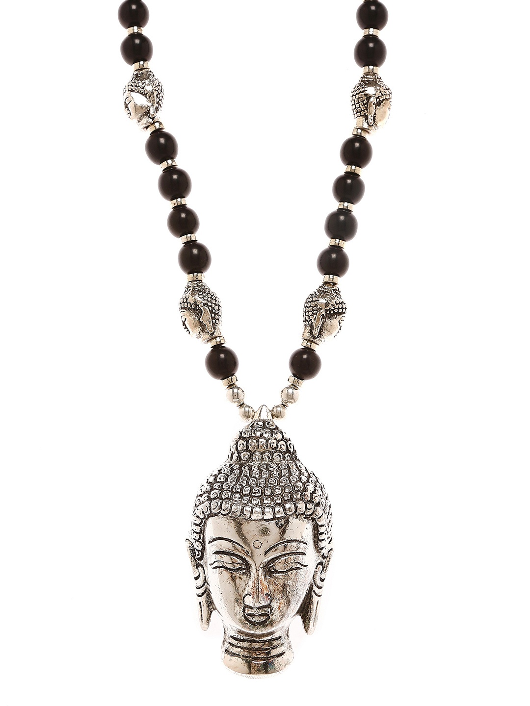 Bamboo Tree Jewels Silver-Toned Alloy Handcrafted Necklace