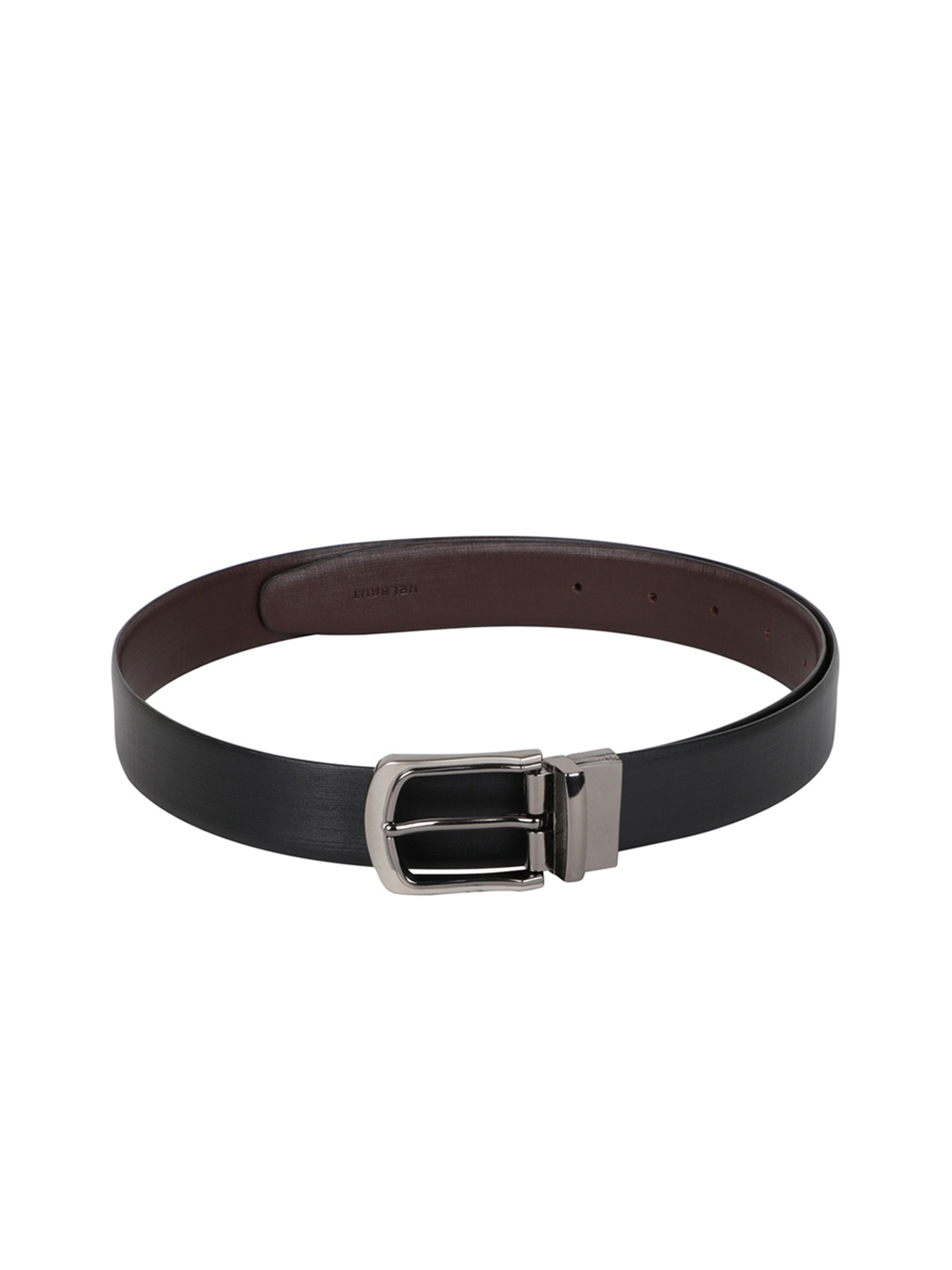

WELBAWT Men Black & Brown Textured Reversible Belt