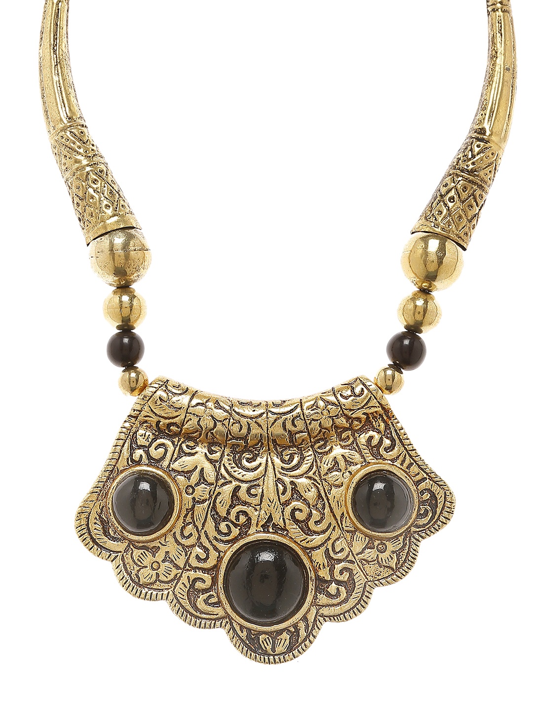 

Bamboo Tree Gold-Toned Handcrafted Necklace