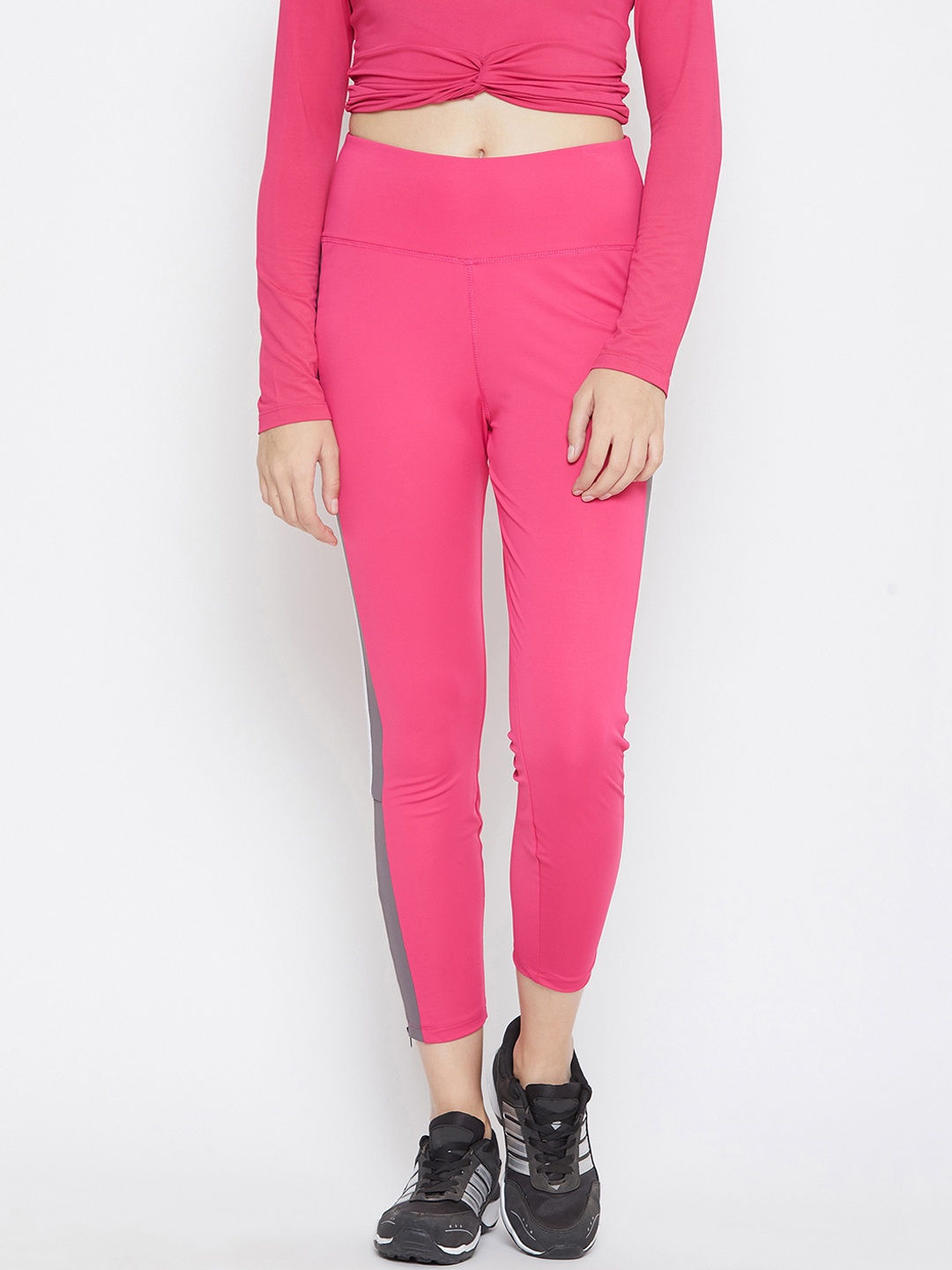 

PERFKT-U Women Pink Solid Skinny-Fit Tights