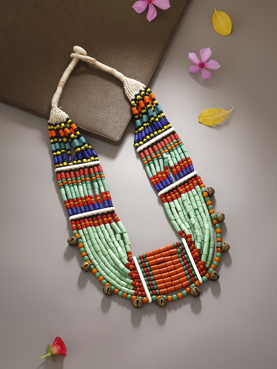 

Bamboo Tree Multicoloured Beaded Multistrand Handcrafted Necklace, Multi